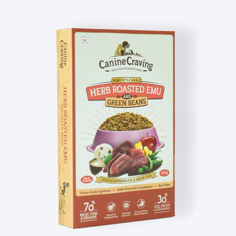 Canine Craving Herb Roasted Emu And Green Beans Grain Free Dog Wet Food