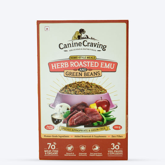 Canine Craving Herb Roasted Emu And Green Beans Grain Free Dog Wet Food