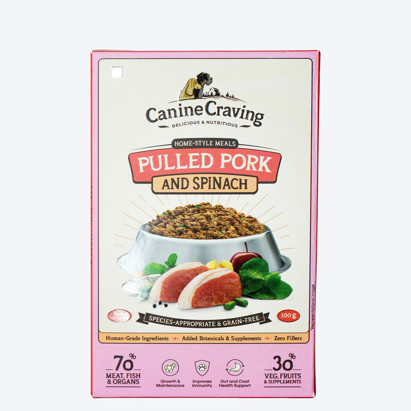 Canine Craving Pulled Pork And Spinach Grain Free Dog Wet Food
