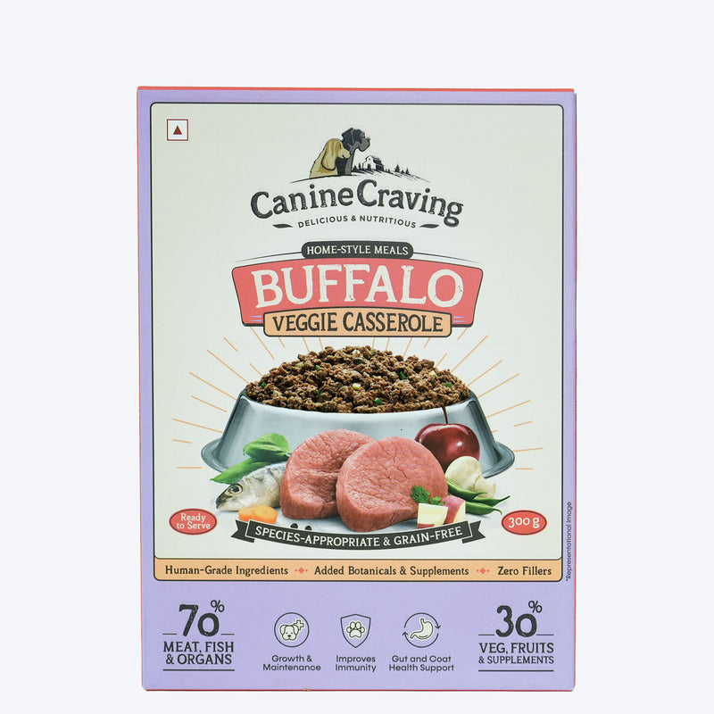 Canine Craving Buffalo Veggie Casserole Grain Free Dog Wet Food
