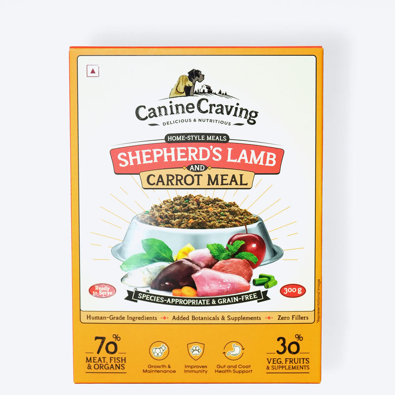 Canine Craving Shepherd's Lamb And Carrot Meal Grain Free Dog Wet Food