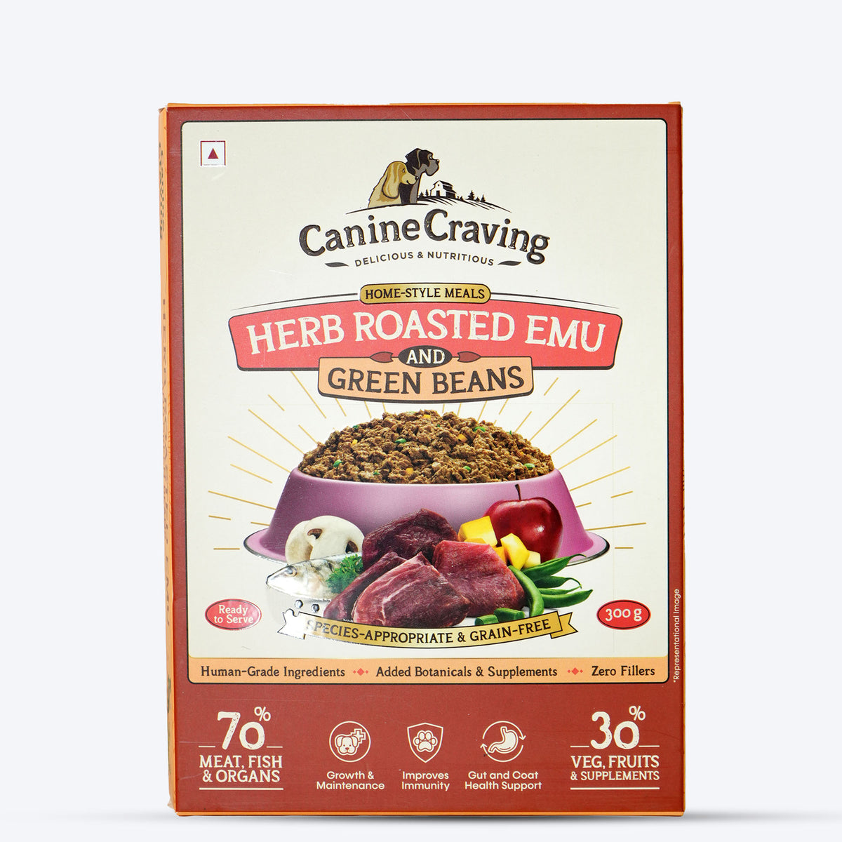 Canine Craving Herb Roasted Emu And Green Beans Grain Free Dog Wet Food