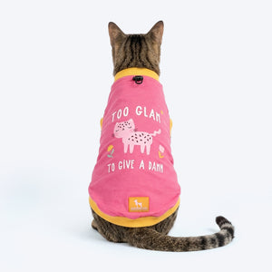 HUFT Too Glam T-Shirt For Cat - Pink - Heads Up For Tails