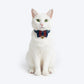 HUFT Jingle Joy Bow Tie With Straps For Cat - Red & Navy