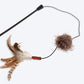 GiGwi Catwand 'Feather Teaser' with Natural Feather Plush Tail and TPR Handle - Heads Up For Tails