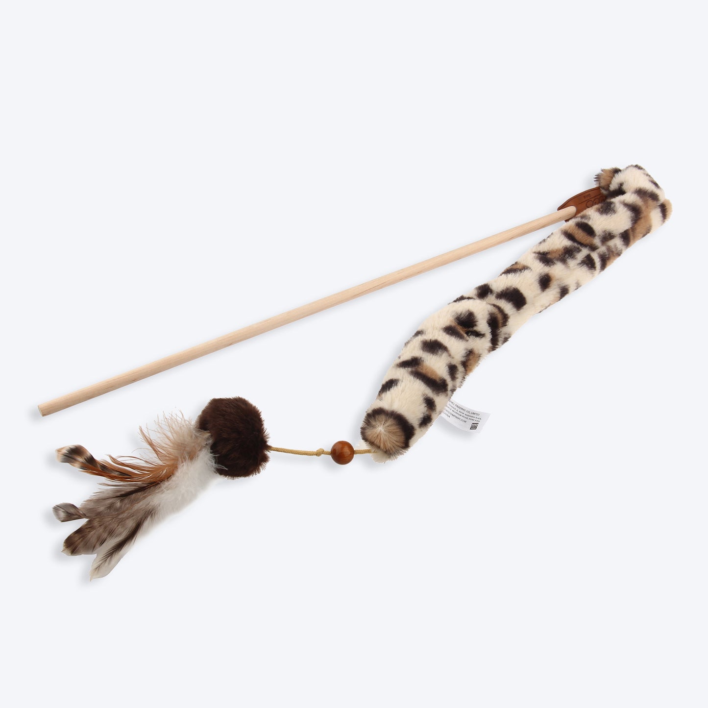 GiGwi Eco Line Feather Teaser With Crinkles and Silvervine Leaves Cat Toy - Heads Up For Tails