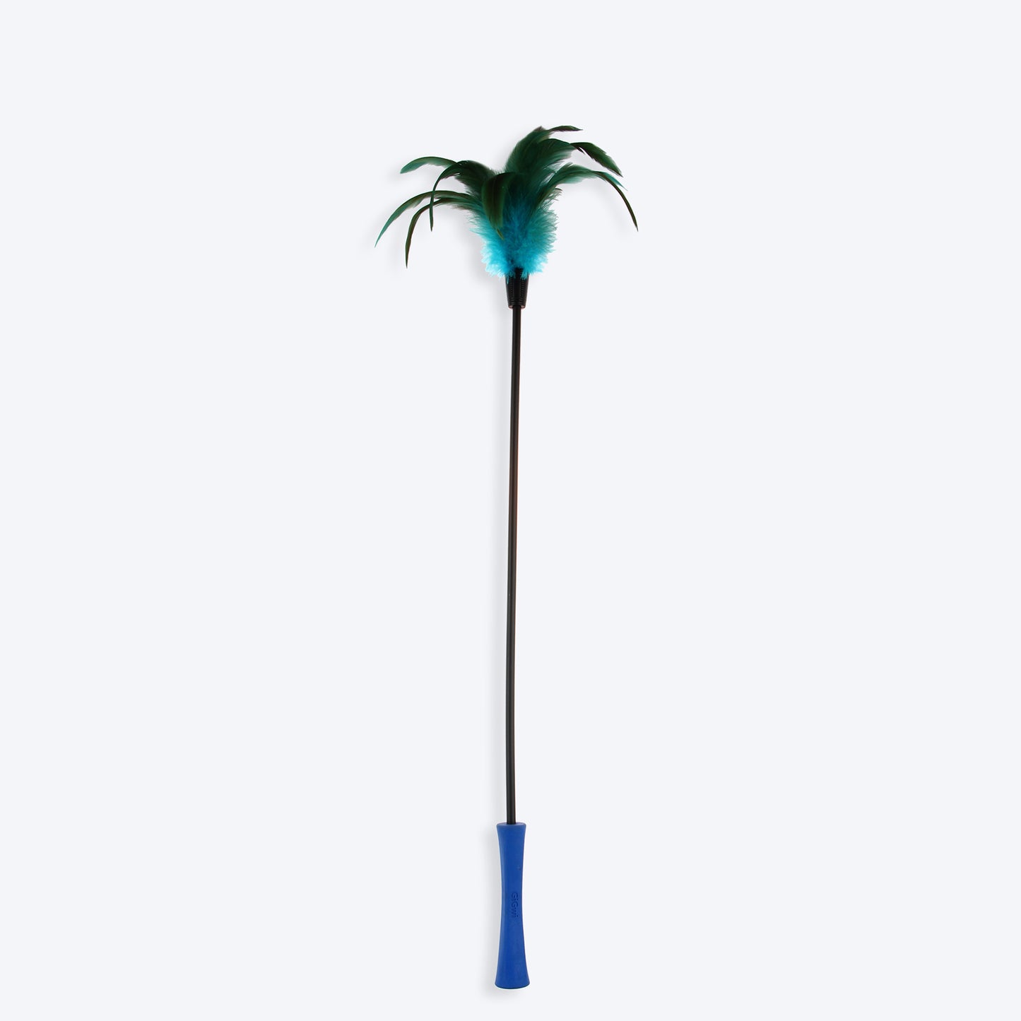 GiGwi Feather Teaser Cat Hook With Natural Hair - 60 cm - Blue - Heads Up For Tails
