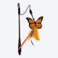 GiGwi Feather Teaser Fish And Butterfly Flexible Rod With Crinkle Paper And Catnip Cat Toy - Heads Up For Tails