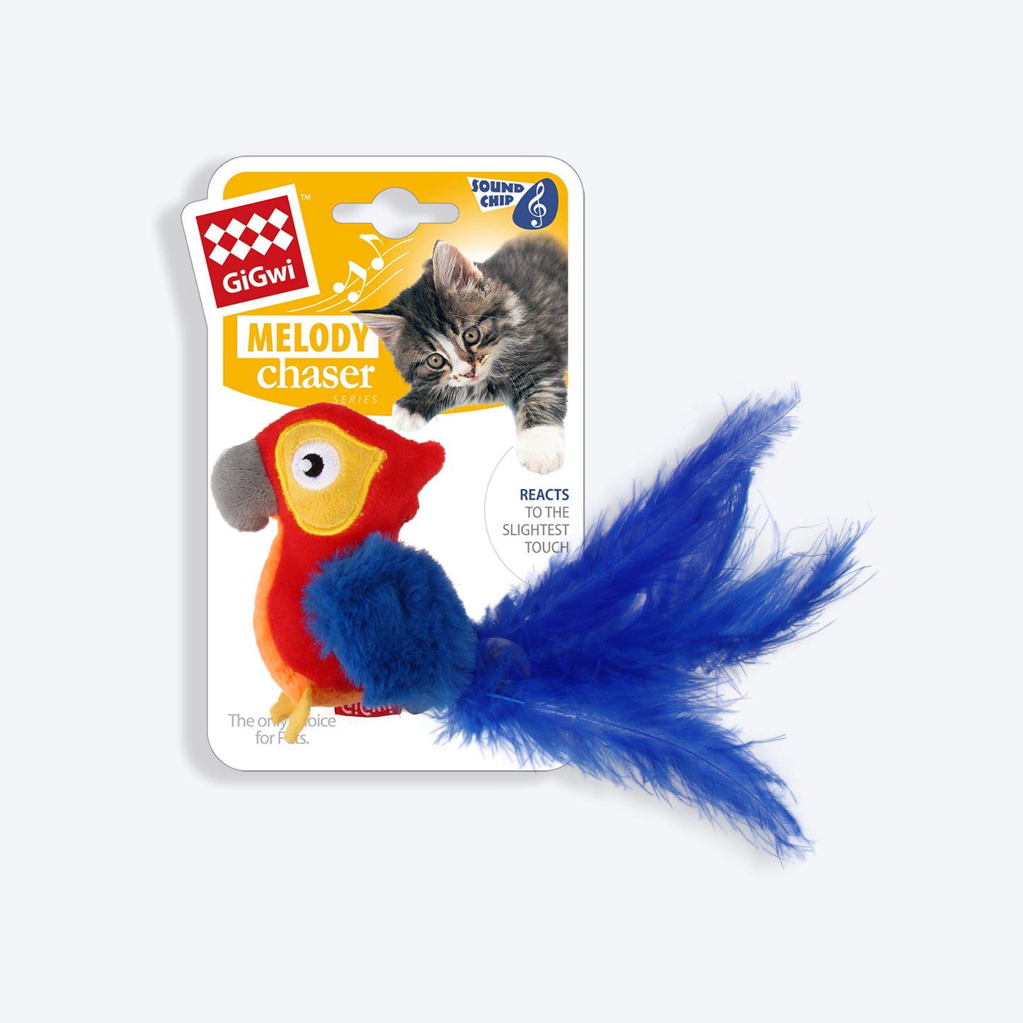GiGwi Melody Chaser Cat Toy - Red Parrot (with Motion Activated Sound Chip)_03