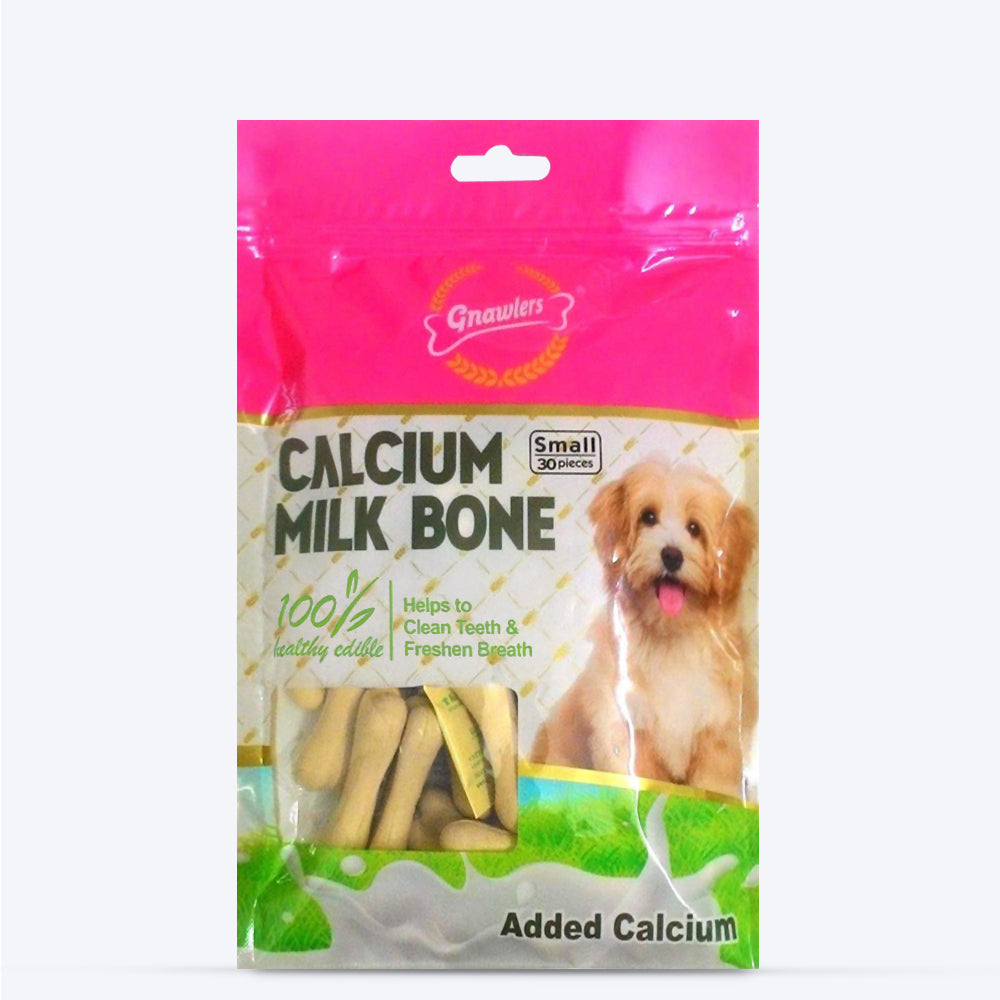 Gnawlers Calcium Milk Bones Dog Treats - Small - Heads Up For Tails