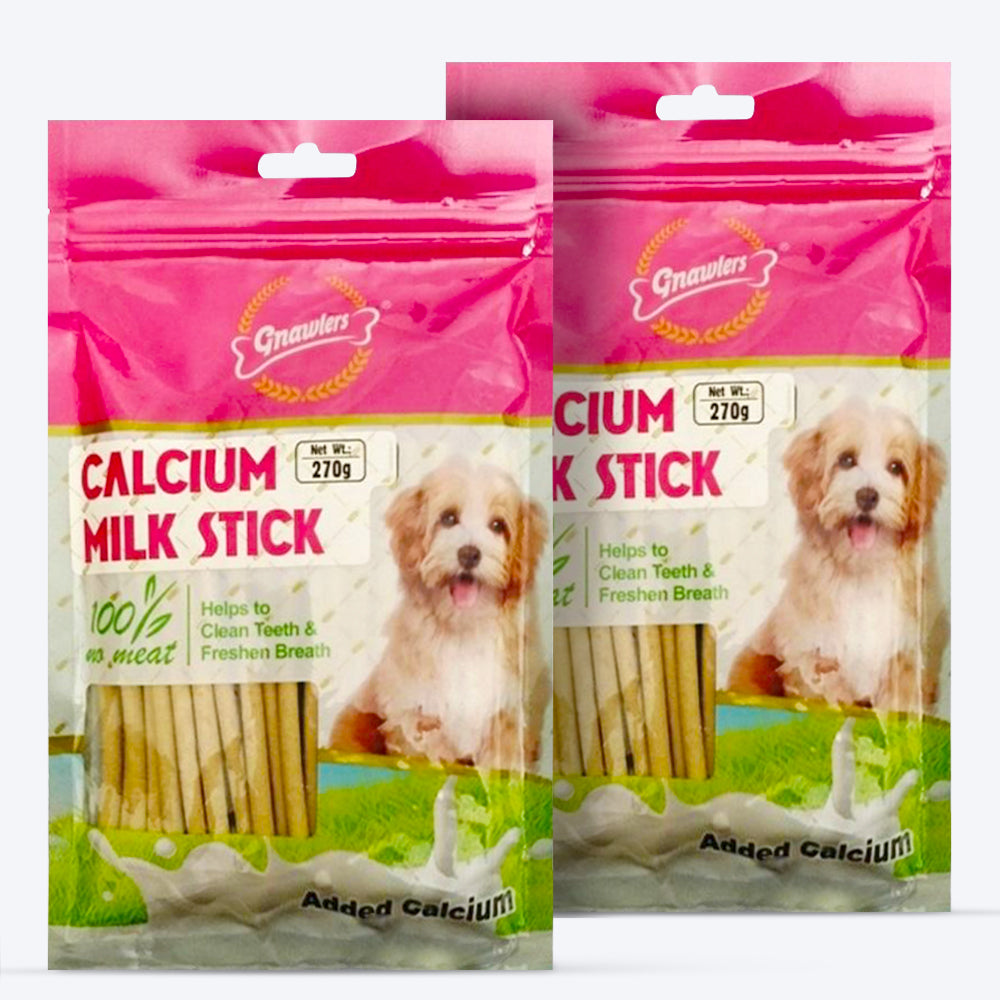 Gnawlers Calcium Milk Stick Dog Treat - 270 g_02