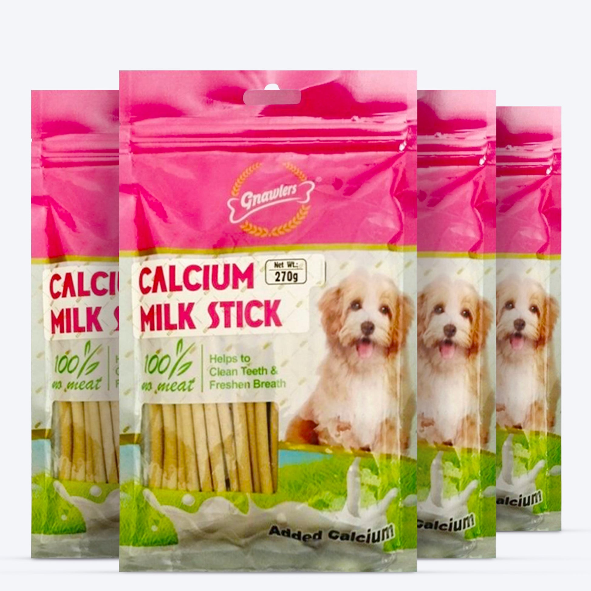 Gnawlers Calcium Milk Stick Dog Treat - 270 g_03