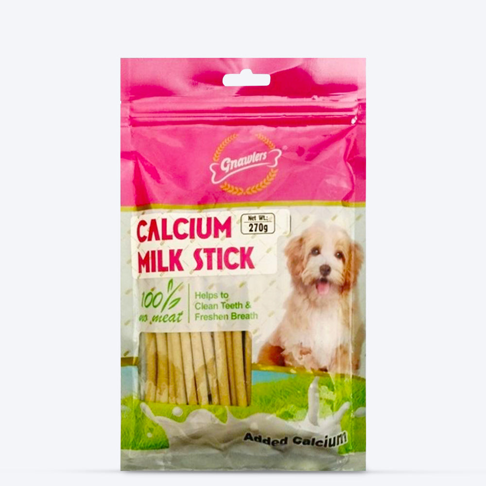 Gnawlers Calcium Milk Stick Dog Treat - 270 g_01