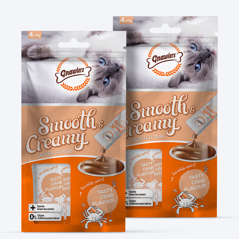 Gnawlers Creamy Treats Crab Flavour for Cats- 60 g_03