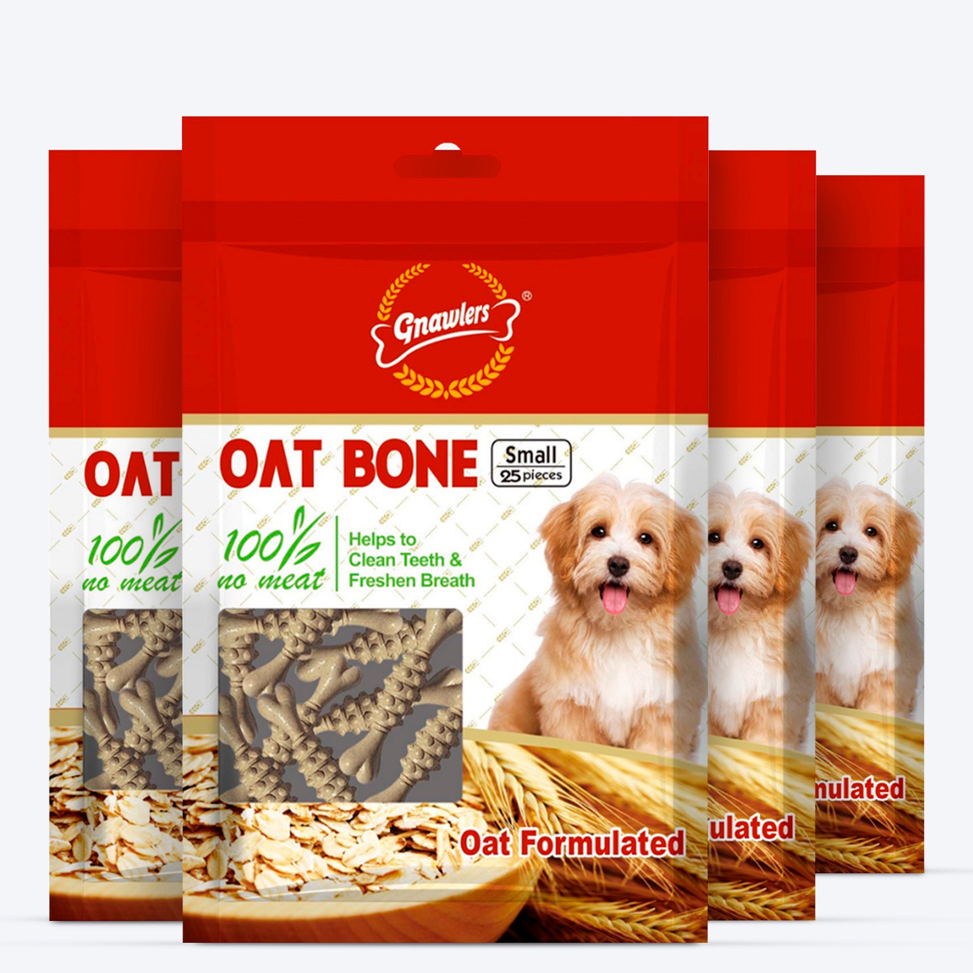 Gnawlers Oat Bones Dog Treats - 225 g (25 pcs)_03