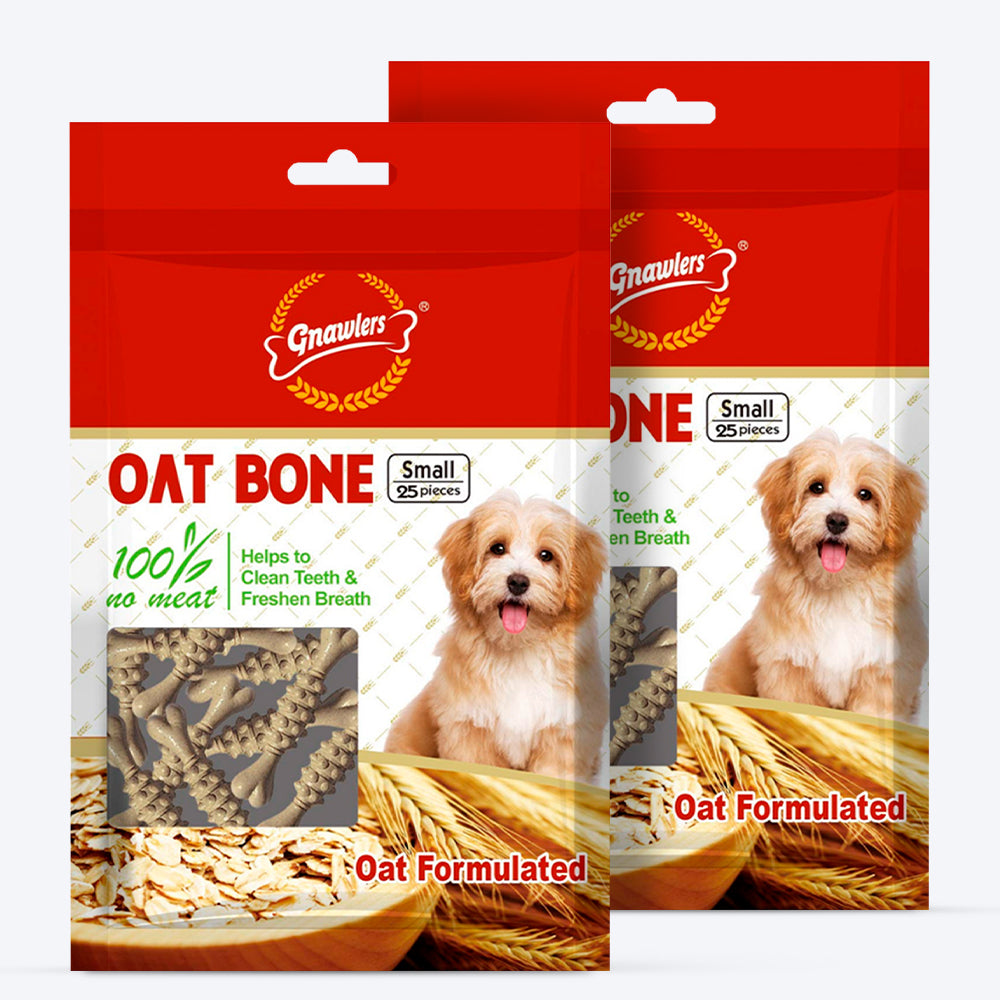 Gnawlers Oat Bones Dog Treats - 225 g (25 pcs)_02