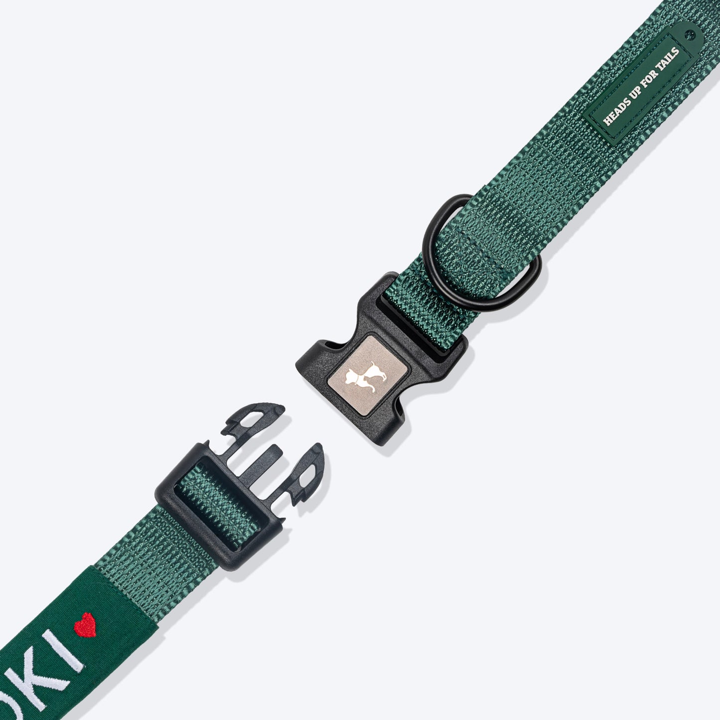HUFT Personalised Classic Dog Collar - Green