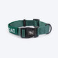 HUFT Personalised Classic (Mobile No.) Dog Collar - Green