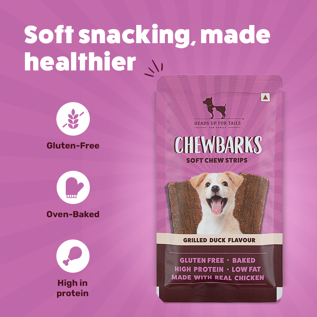 HUFT Wholesome Chicken, Brown Rice Food & Grilled Duck Treats Combo For Dog