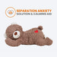 FOFOS Heartbeat Bear Squeaky Plush Dog Toy - Brown_02