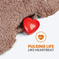 FOFOS Heartbeat Bear Squeaky Plush Dog Toy - Brown_05