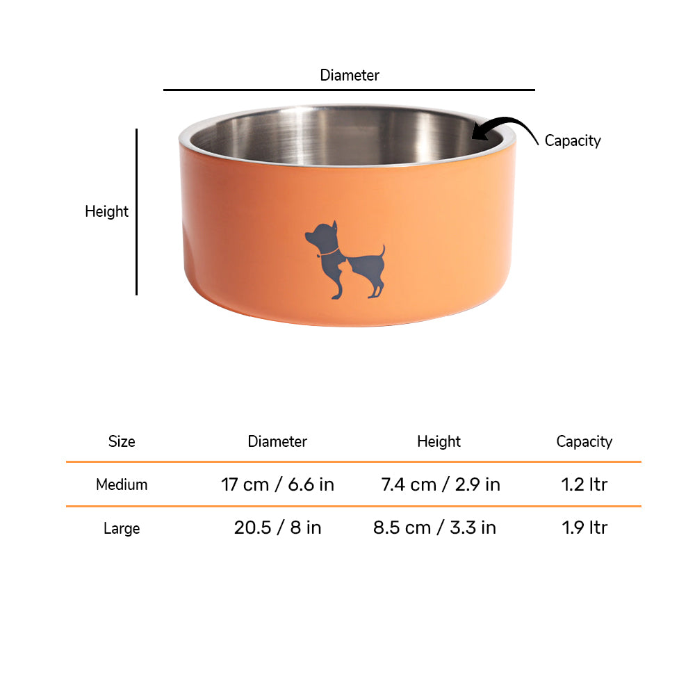 HUFT Quintessential Double-Walled Pet Bowl - Heads Up For Tails