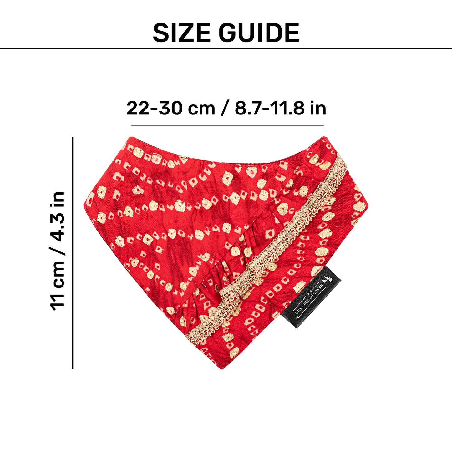 HUFT Super Sitara Scarf For Cat & Puppy - Red