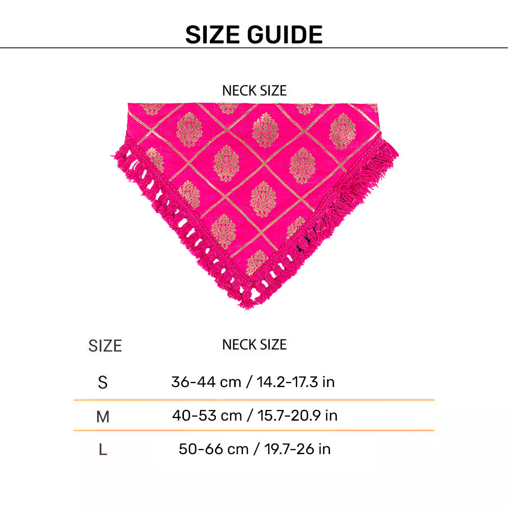 HUFT Gulabi Glow Bandana For Dog - Pink