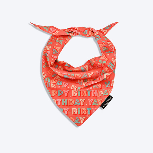 HUFT Yay Happy Birthday Knot Dog Bandana