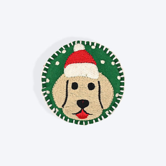 HUFT Santa Furry Dog Collar Insert (Green)