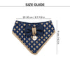 HUFT Brocade Dazzle Pet Scarf For Cat & Puppy - Blue - Heads Up For Tails