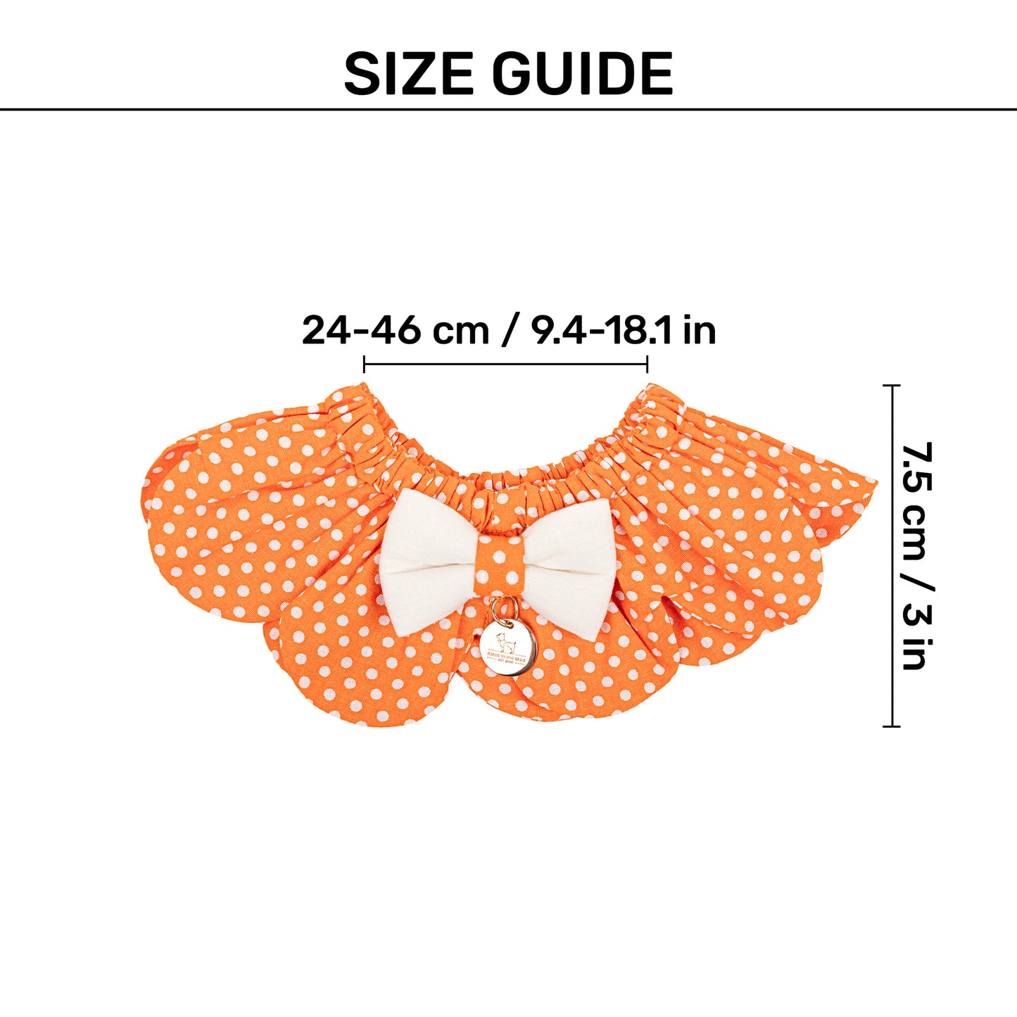 HUFT Polka Paws Scarf For Cat & Puppy - Orange_03