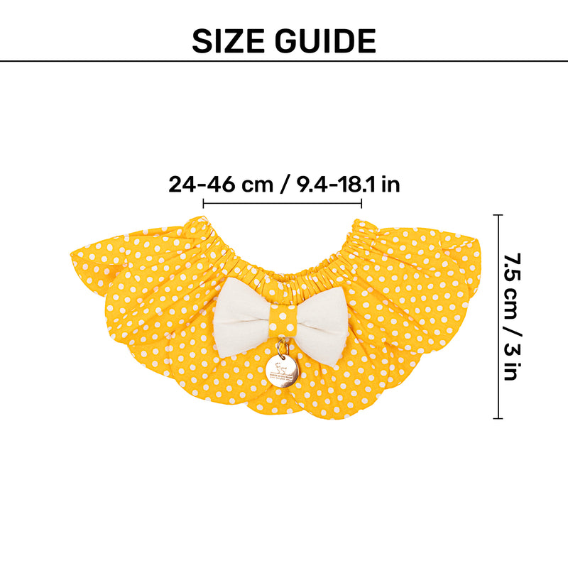 HUFT Polka Paws Scarf For Cat & Puppy - Yellow_03
