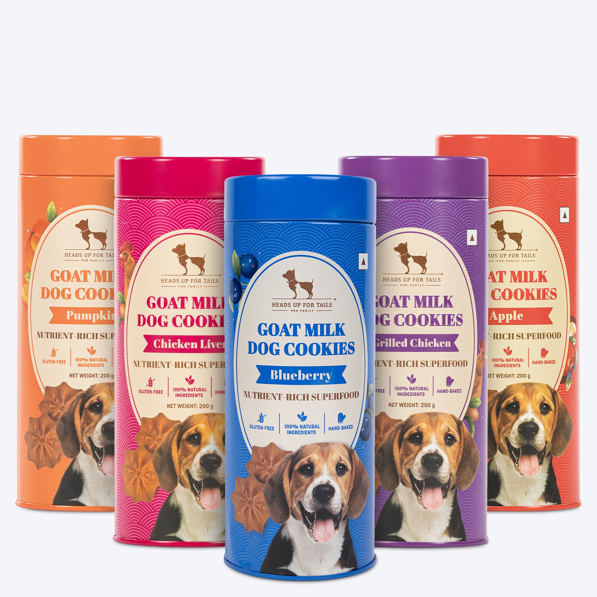 Huft Goat Milk Dog Cookies With All Flavours Combo - Heads Up For Tails