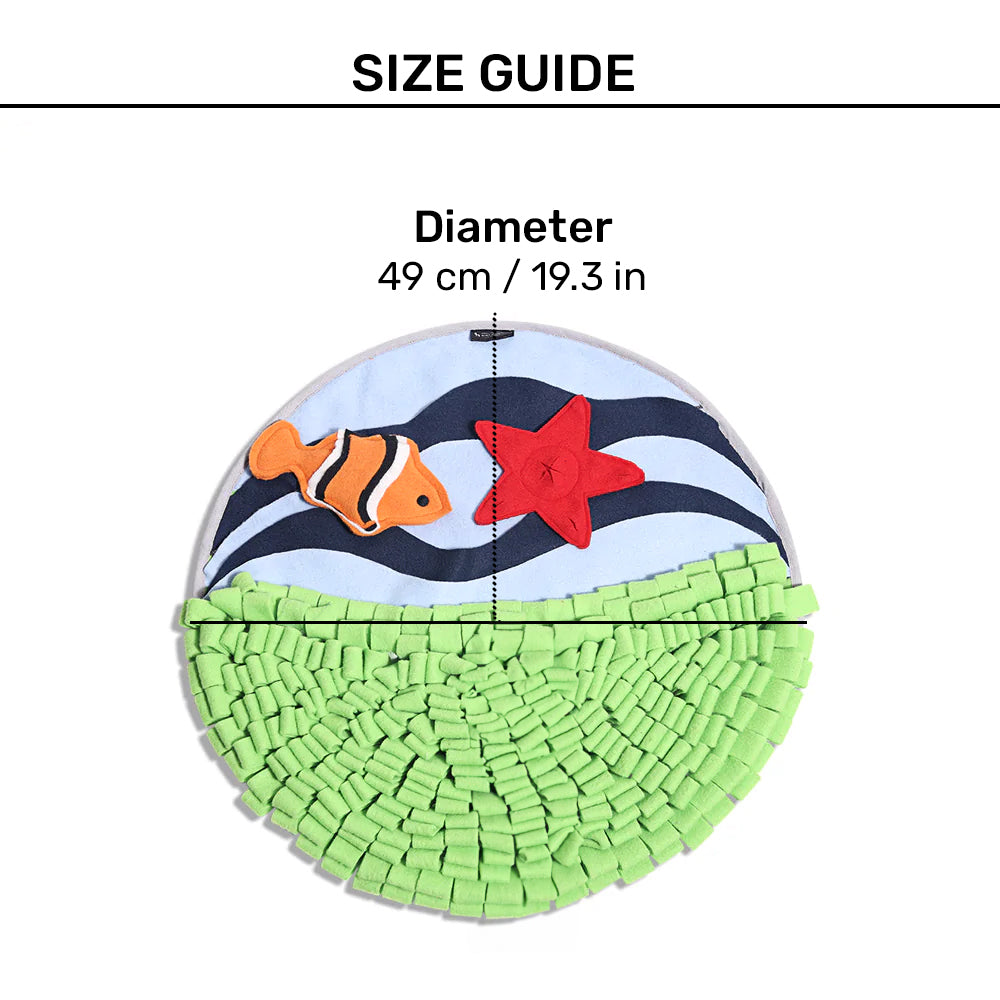 HUFT Aquarium Snuffle Playmat For Dogs - 49 X 49 cm - Heads Up For Tails