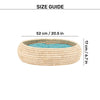 HUFT Nature Nap Basket Bed With Block Printed Cushion For Cat - Multicolor - Heads Up For Tails