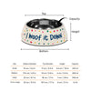 HUFT I Woof It Down Printed Melamine Bowl With Steel Insert For Dog - Beige - Heads Up For Tails