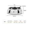 HUFT Purrfect Catch Printed Melamine Bowl With Steel Inserts For Cat - White - Heads Up For Tails
