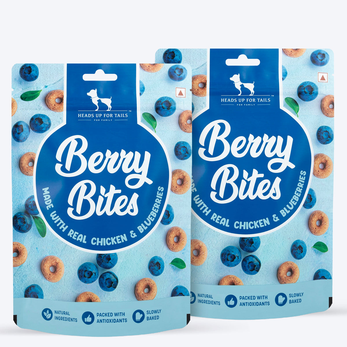 HUFT Berry Bites - Chicken & Blueberry Treats For Dogs - 140 g - Heads Up For Tails