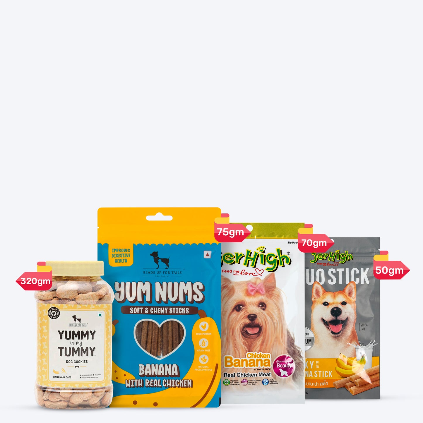 HUFT Bunch-o-Bananas Treats Combo For Dog - Heads Up For Tails