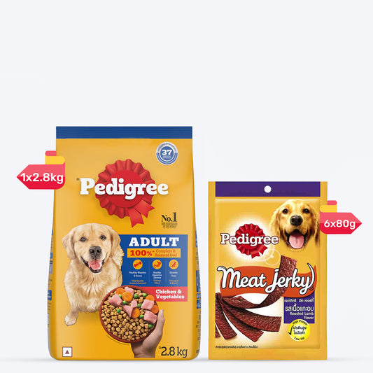 Pedigree Crunch & Munch Adult Dog Food & Treat Combo - Pack of 2_01