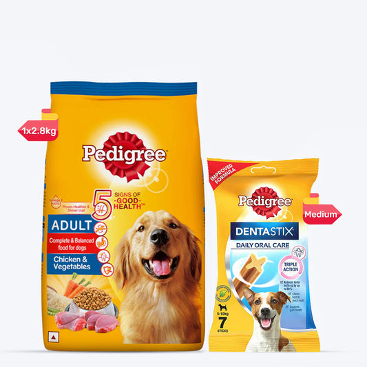 Pedigree Super Saver Adult Dog Food & Treat Combo - Pack of 2 - Heads Up For Tails