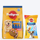 Pedigree Super Saver Adult Dog Food & Treat Combo - Pack of 2 - Heads Up For Tails