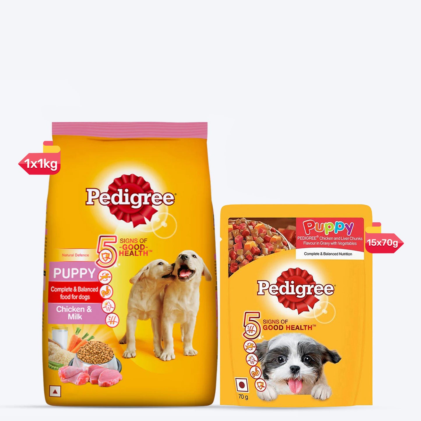 Pedigree Puppy Power Combo - Pack of 2 - Heads Up For Tails