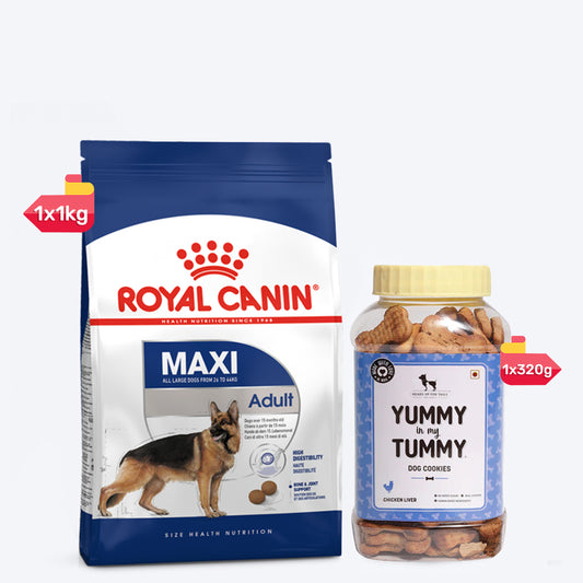Royal Canin Crunch & Munch Adult Dog Food & Treats Combo - Pack of 2 - Heads Up For Tails
