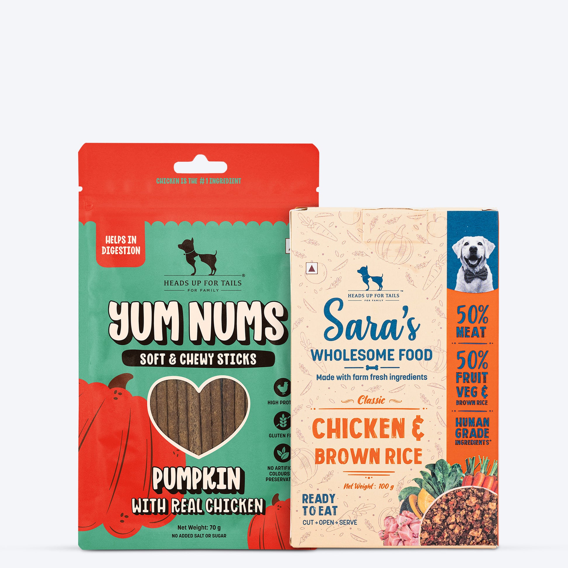 HUFT YumFeast Treat & Wet Food Combo: Pumpkin & Chicken With Brown Rice For Dogs - Heads Up For Tails