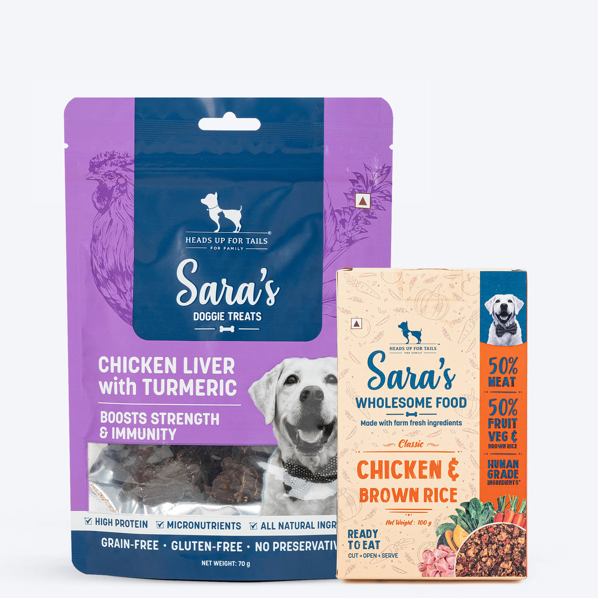 HUFT Pawcrafted Treat & Wet Food Combo: Chicken Liver & Grain For Dogs