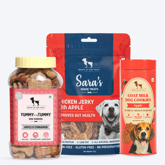 HUFT Apple Crunchies Treat Mix For Dogs - Combo