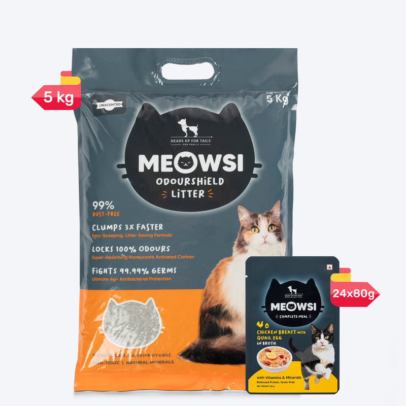 Meowsi Chicken Breast & Quail Egg in Broth Wet Cat Food 80g