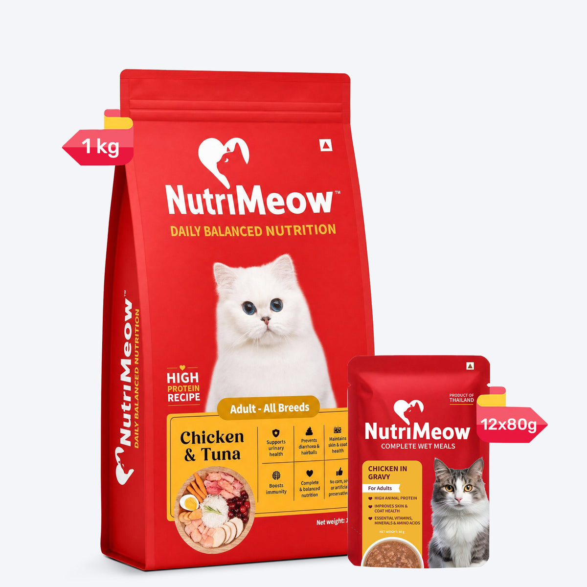 Nutrimeow Chicken & Tuna Dry Food For Adult Cat